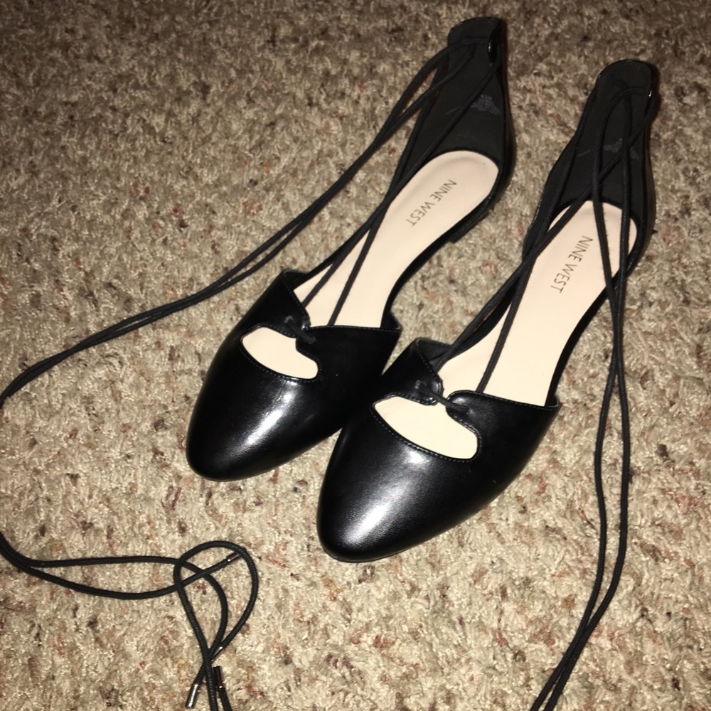 Nine West long lace flats